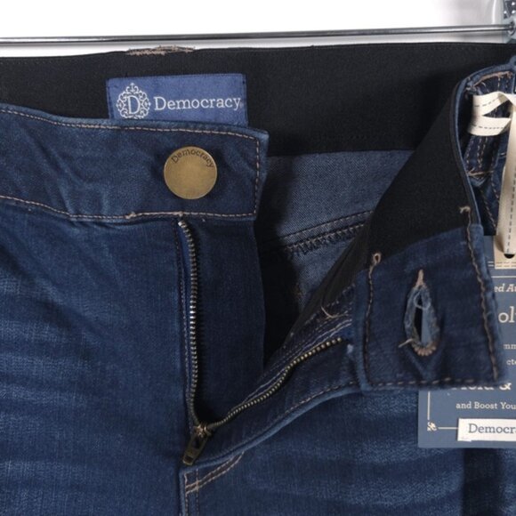 NWT DEMOCRACY Ab Solution CORE ESSENTIAL‎ Denim Jean Shorts Mold & Hold Size 24W - Picture 4 of 12
